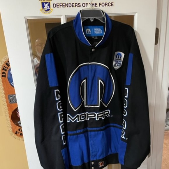 MOPAR Men's Embroidered Logo Jacket, Blue, Black & White, 2XL - Picture 1 of 2